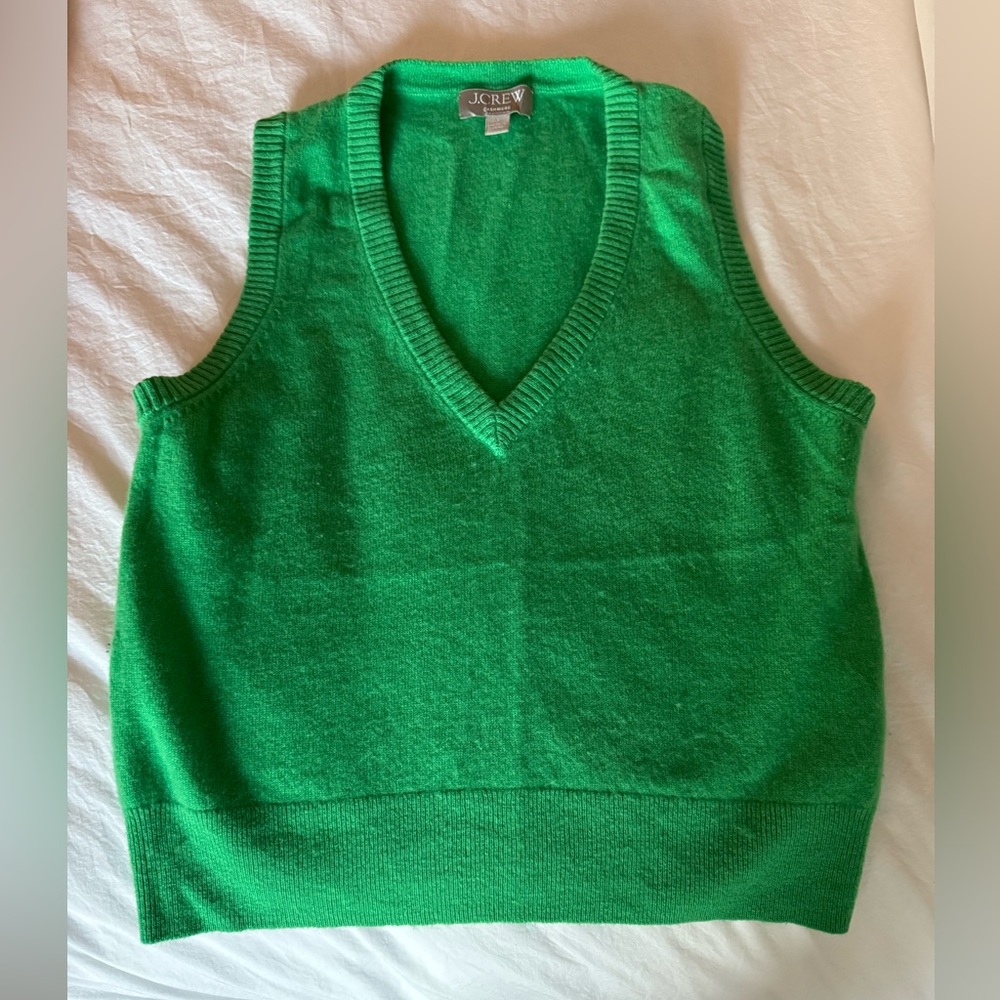 J Crew 100% cashmere sweater vest size small